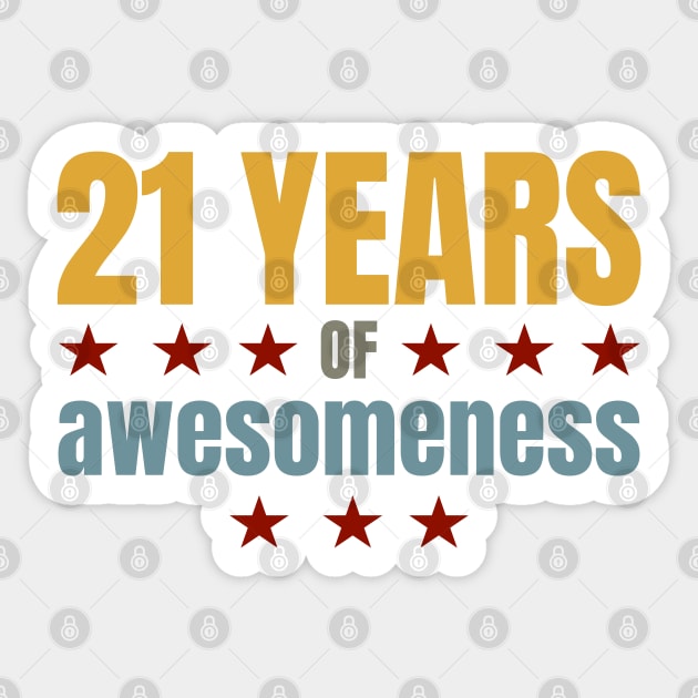 Birthday: 21 years of awesomeness Sticker by PlusAdore